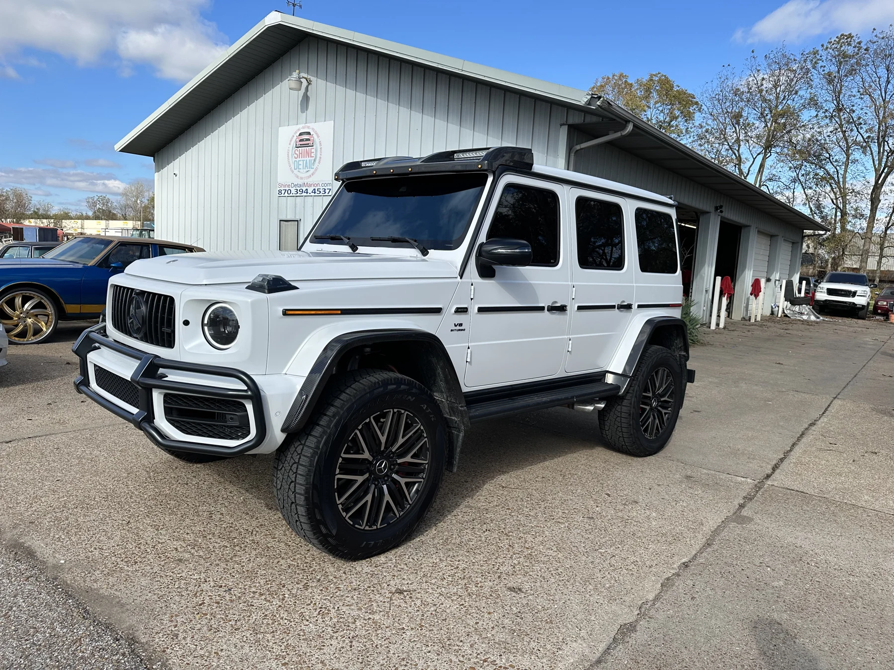 White Mercedes-Benz G-Class at Shine Detail Exclusive in Marion