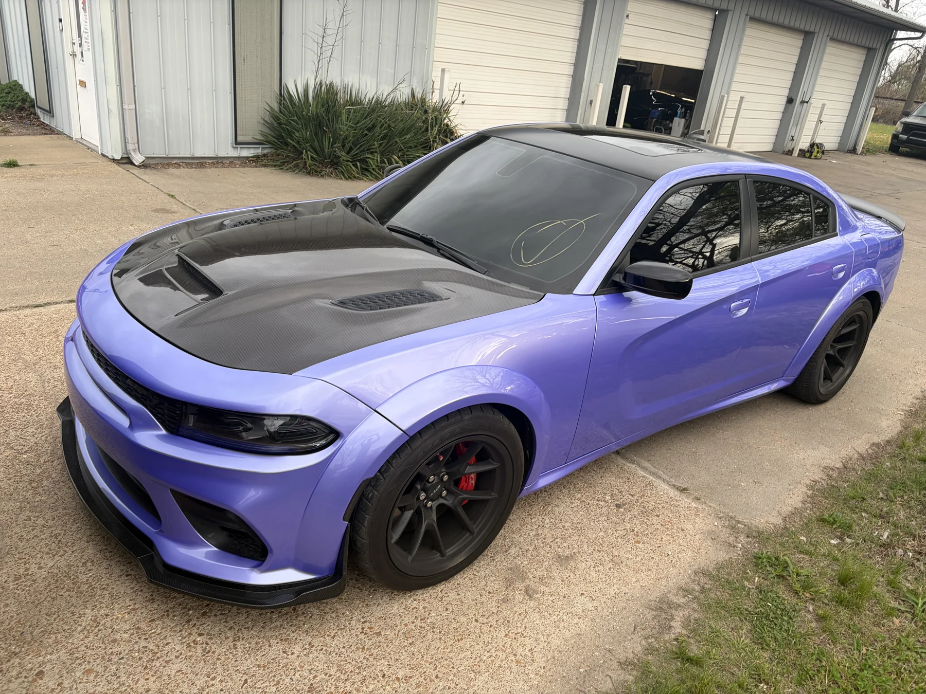 Purple Dodge Charger custom wrap at Shine Detail Exclusive