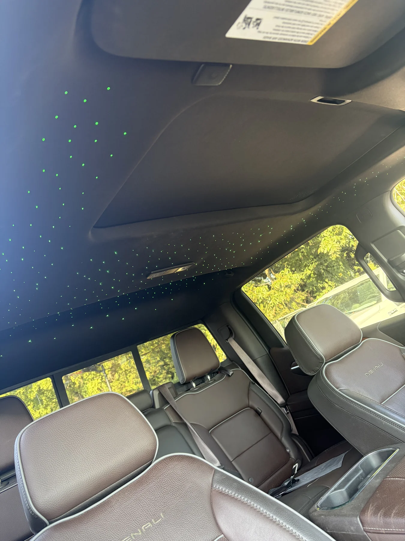 Starlight headliner inside a vehicle at Shine Detail Exclusive