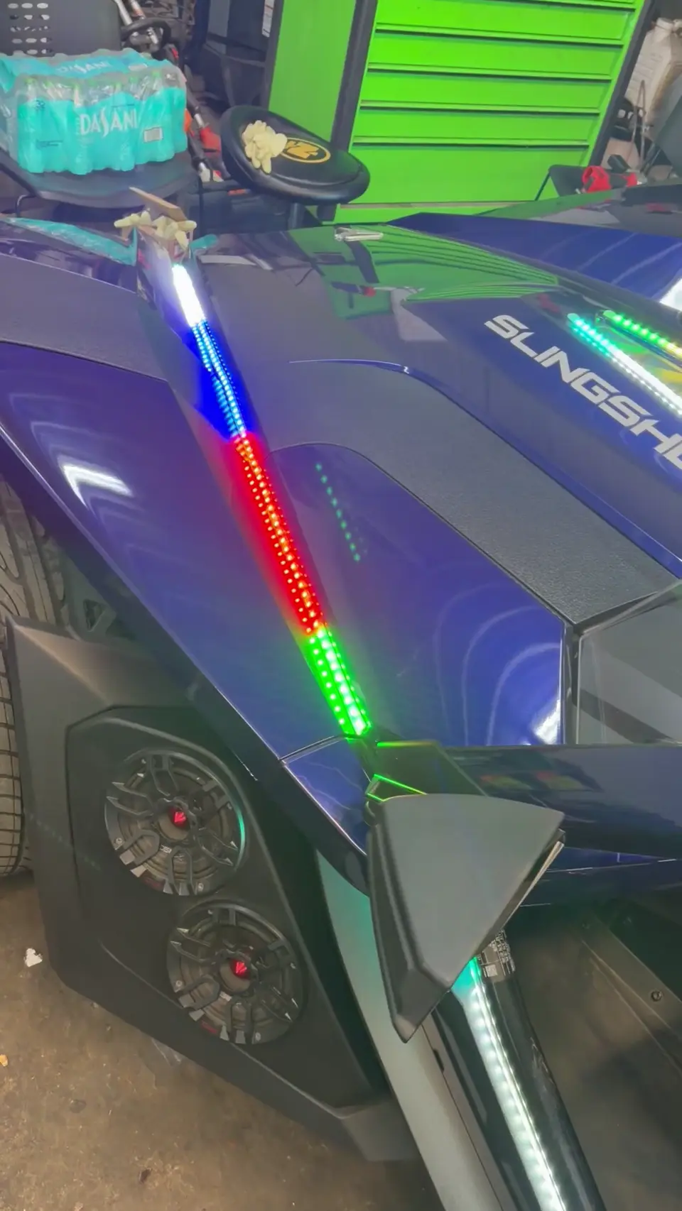 Slingshot custom lighting project at Shine Detail Exclusive